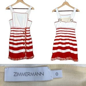 Zimmermann postcard boat neck mini dress. Size 0 US-4